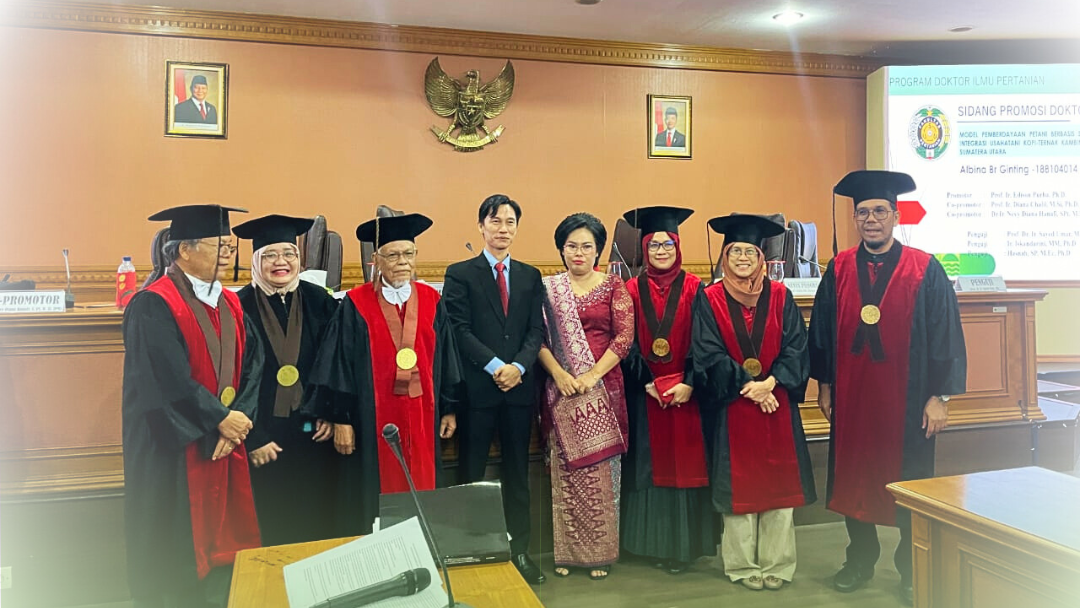 Doctoral Promotion Examination (Open Session) of USU Faculty of Agriculture 2025 by Albina br Ginting (Student ID 188104014)